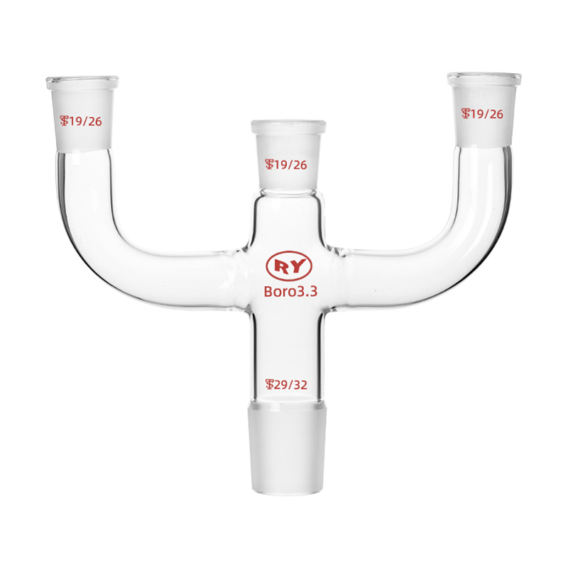 Adaptador de destilación Claisen de 4 vías (tubo de conexión de tres cuellos) Adaptador de destilación Claisen de 4 vías (tubo de conexión de tres cuellos)