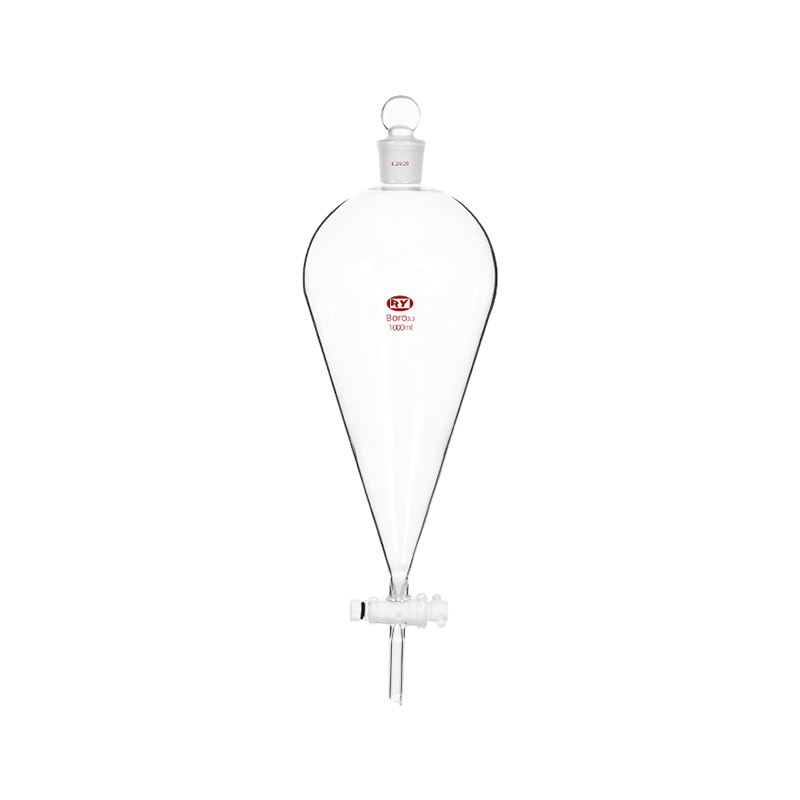Embudo separador en forma de pera (enchufe de PTFE)